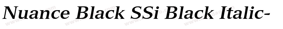 Nuance Black SSi Black Italic字体转换